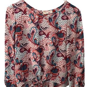 Red Camel Multicolored Paisley Blouse Medium